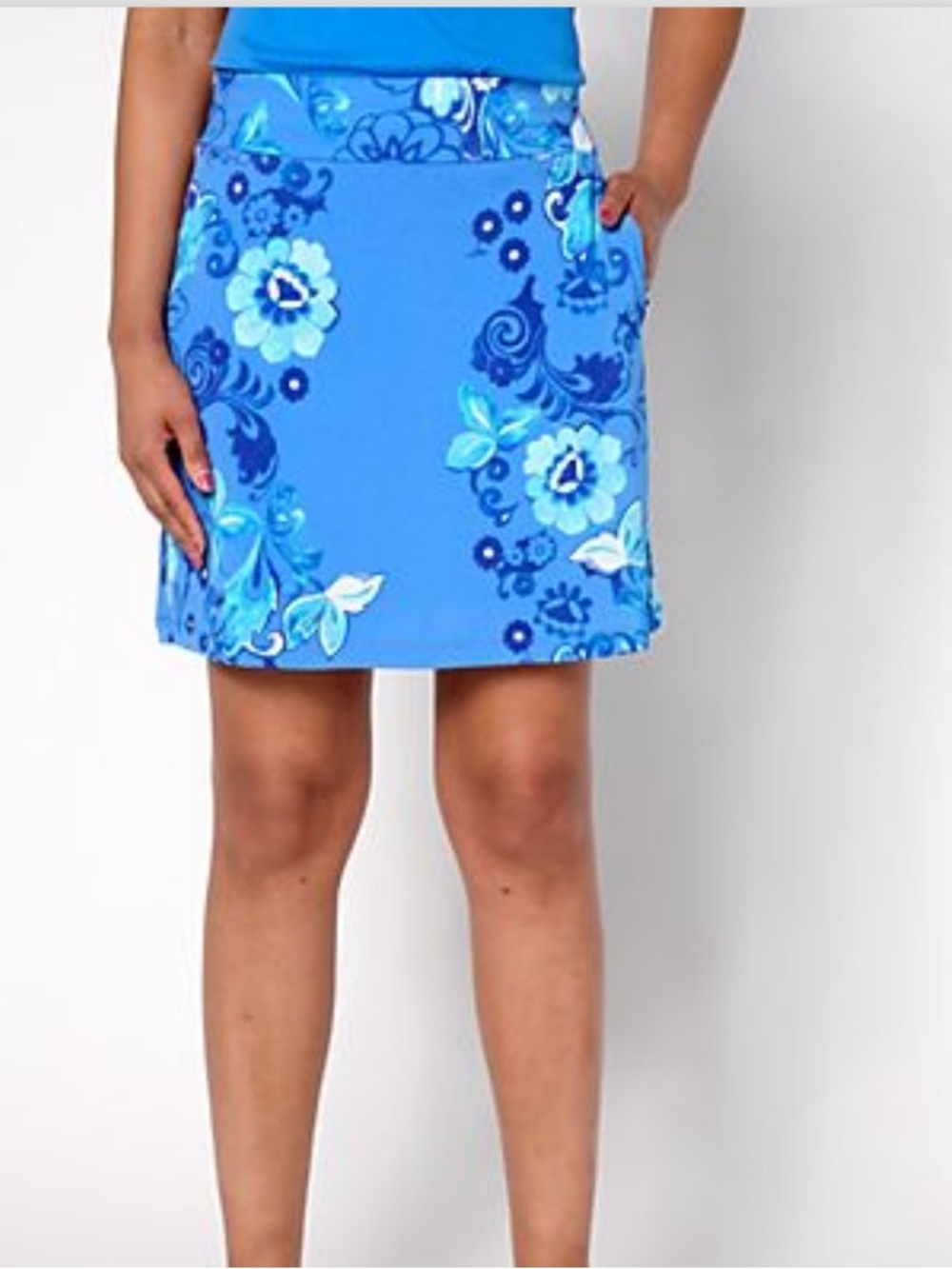 Susan Graver Courtside
Social Regular Printed
Liquid Knit-skor
Aqua Blue X-Large